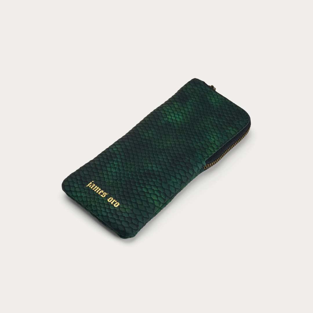 MATTE GREEN PYTHON SOFT SLEEVE CASE