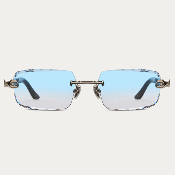 BLUE TINT SILVER HYDRA GEM CUT