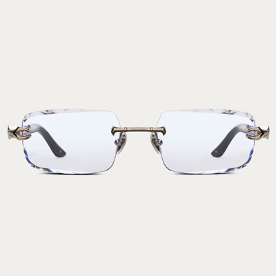 CLEAR SILVER HYDRA GEM CUT