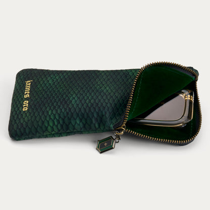 MATTE GREEN PYTHON SOFT SLEEVE CASE