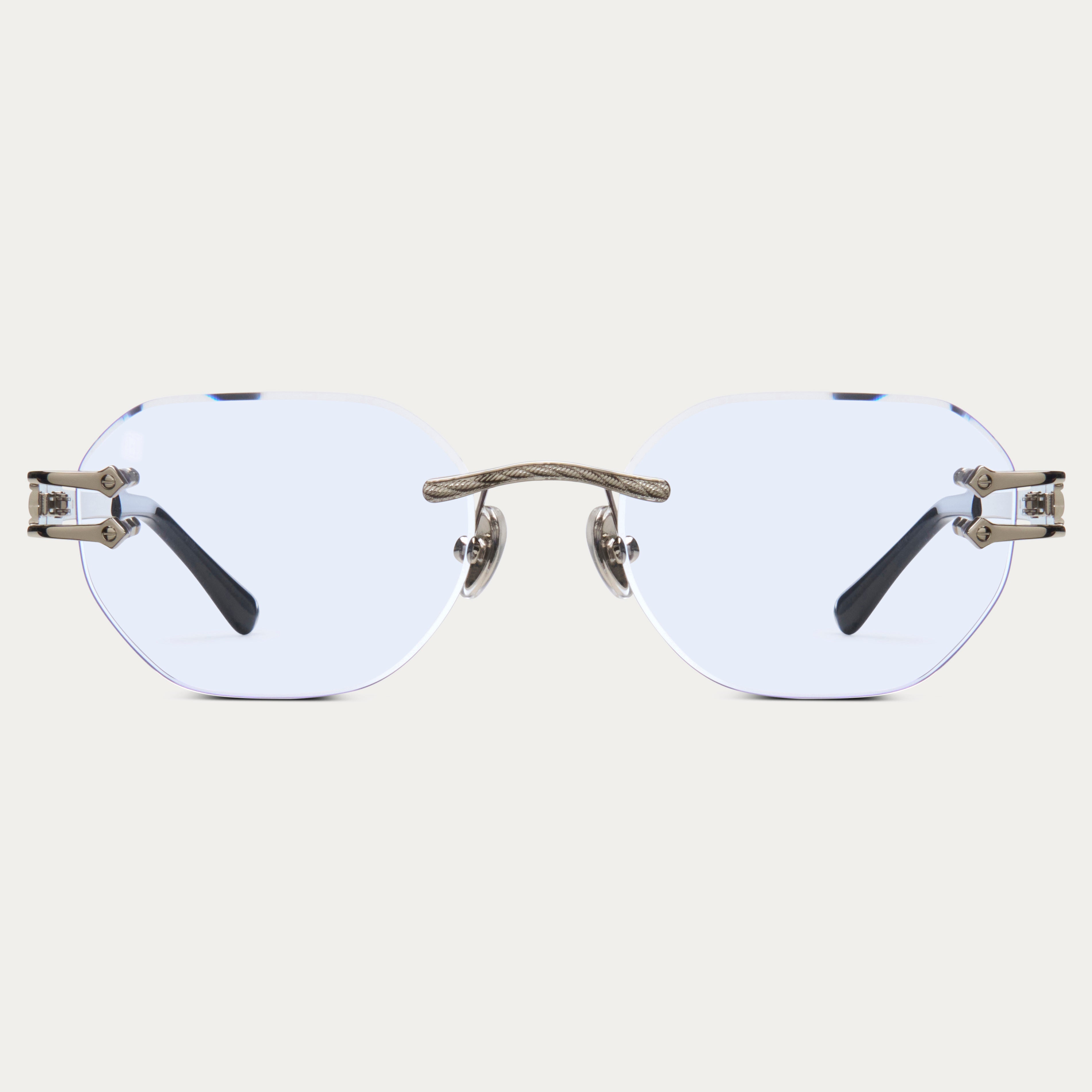 james oro リムレス メガネ サングラス CLEAR SILVER OPUS – JAMES ORO