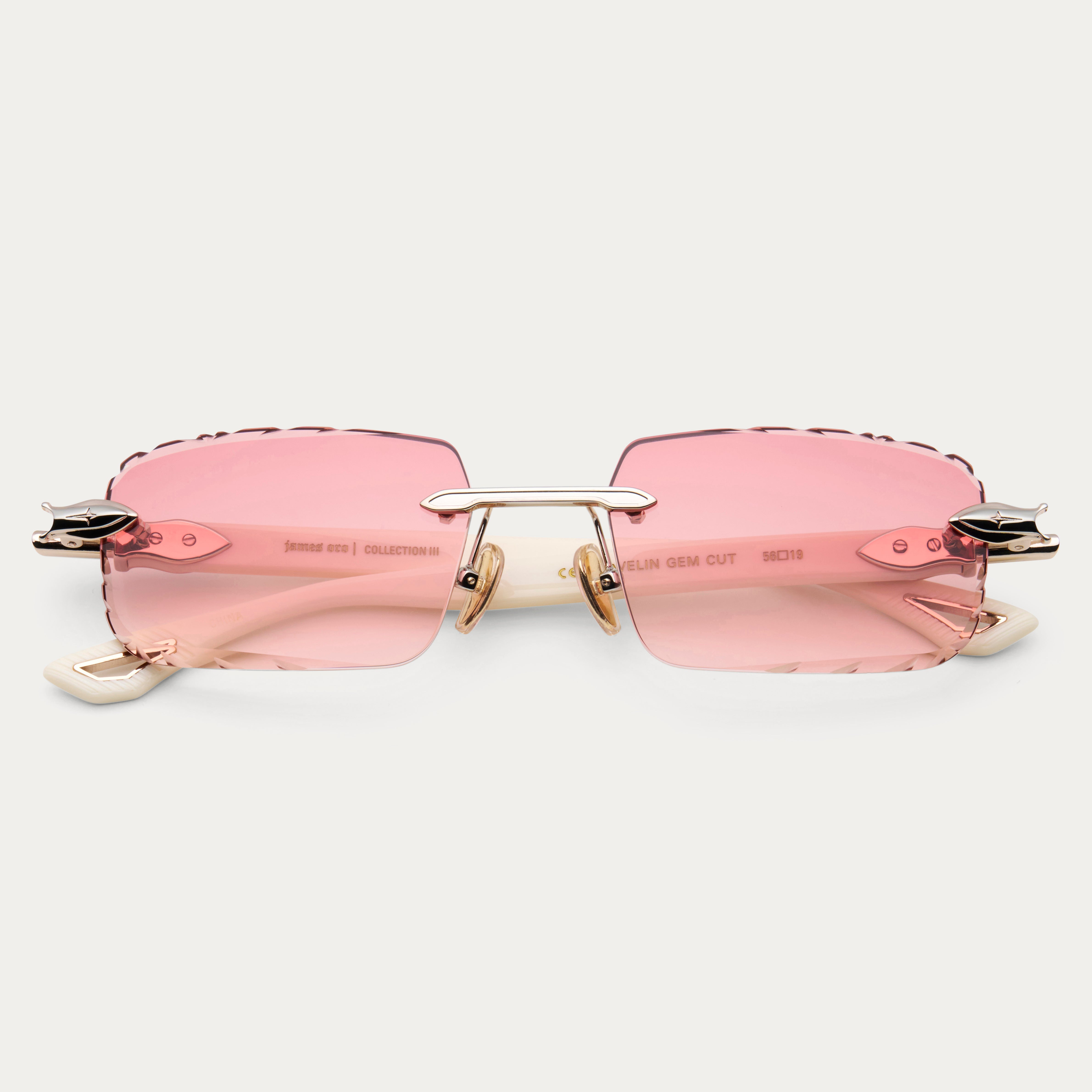 james oro リムレスサングラス ピンク BLUSH JAVELIN GEM CUT – JAMES ORO