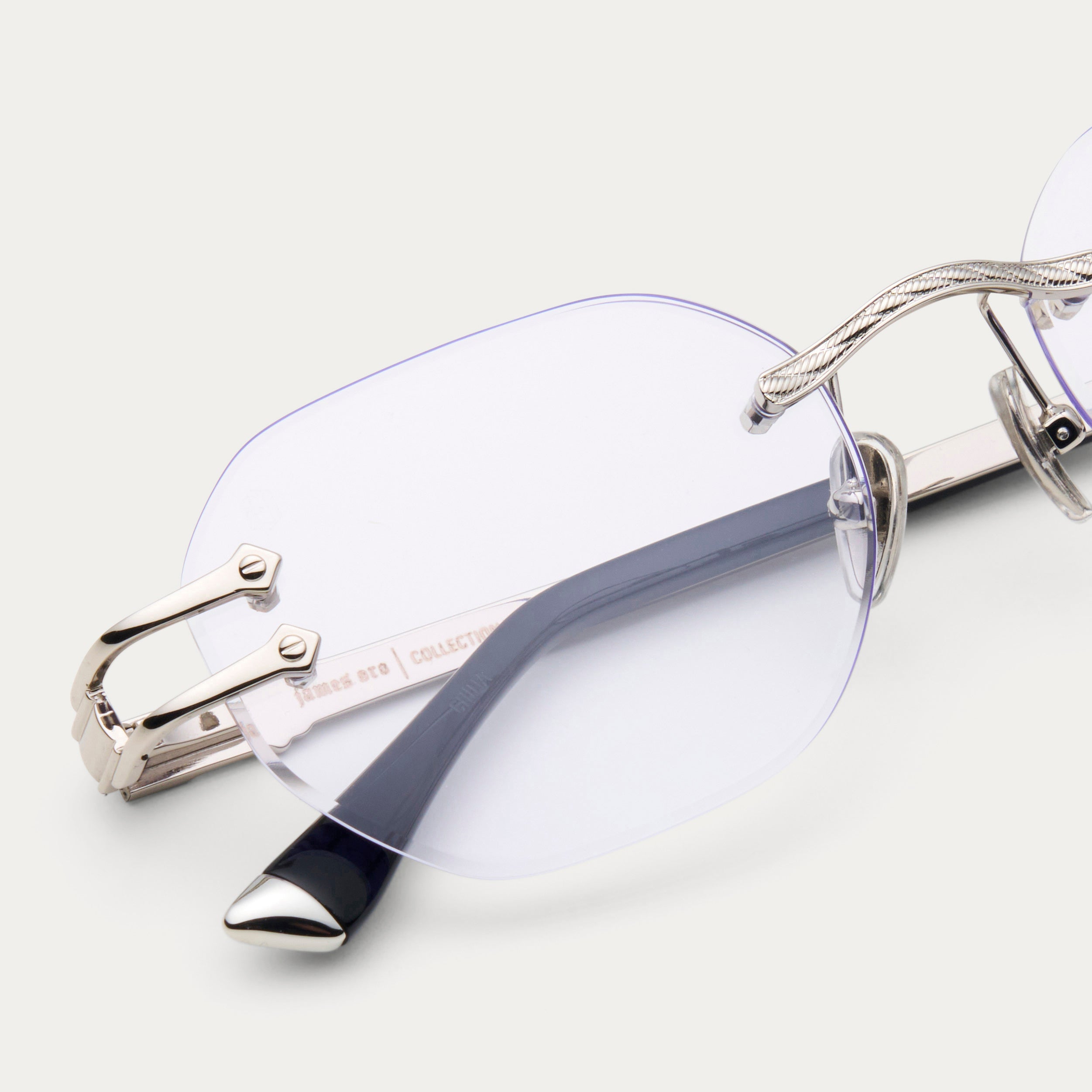 james oro リムレス メガネ サングラス シルバークリア 完売 希少 CLEAR SILVER AUTHENTIC II – JAMES ORO