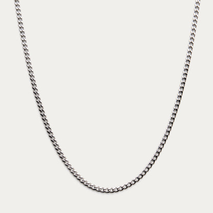 SILVER CUBAN LINK CHAIN 4mm