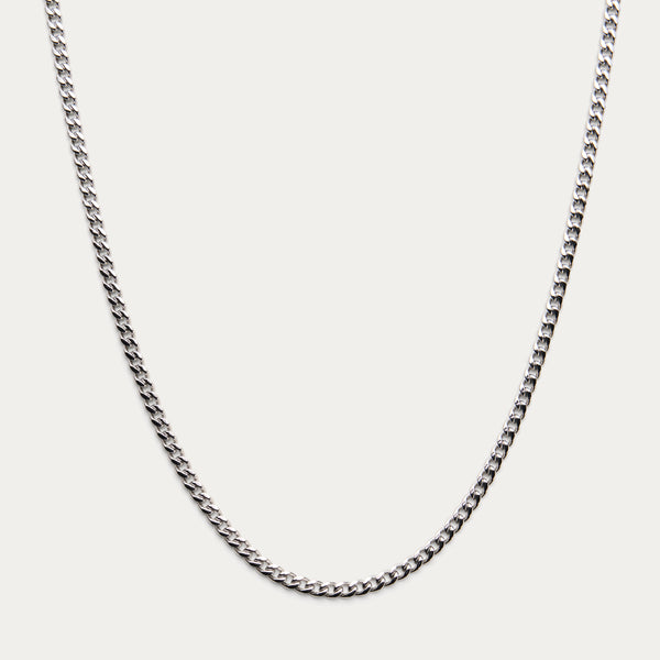 SILVER CUBAN LINK CHAIN 4mm