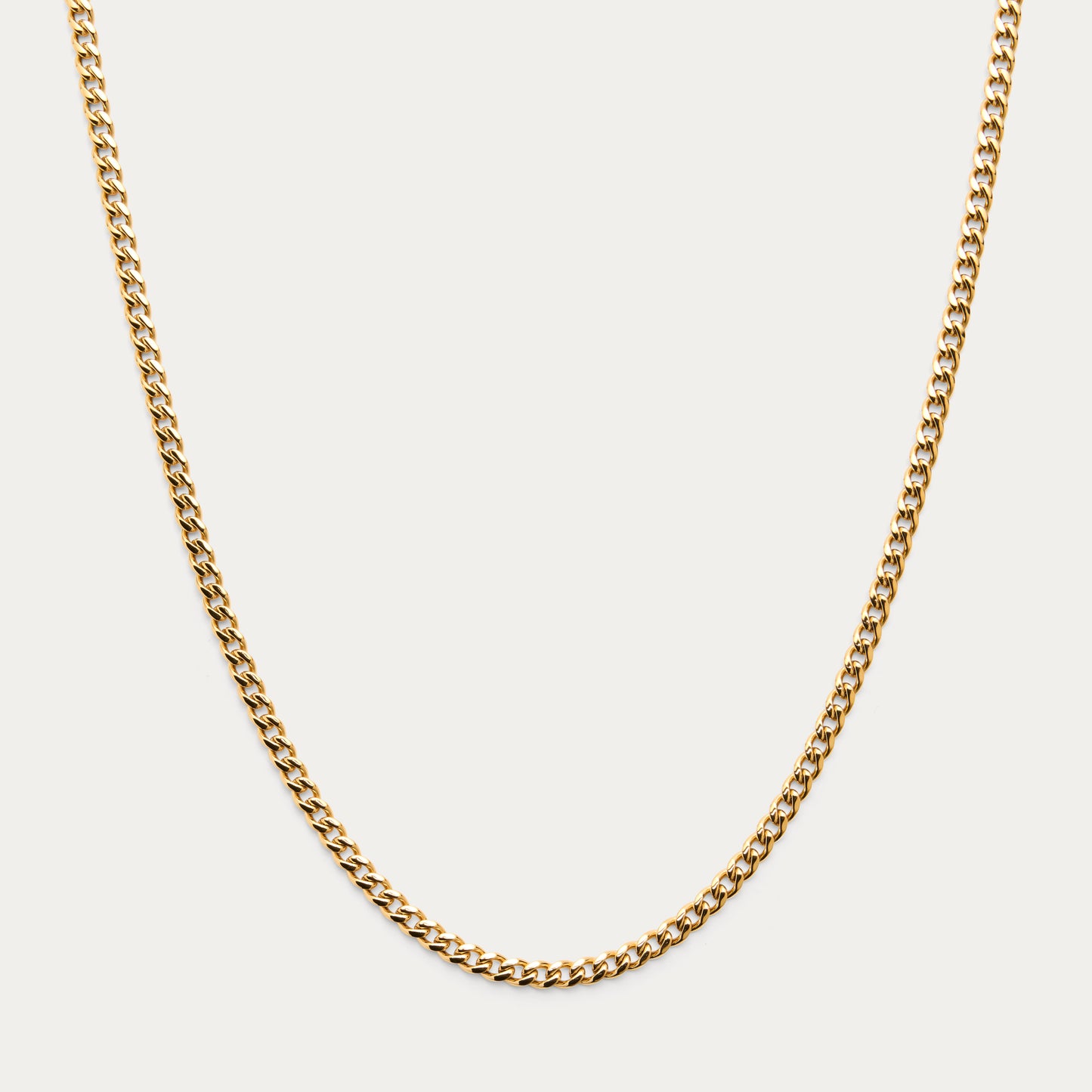 GOLD CUBAN LINK CHAIN 4mm