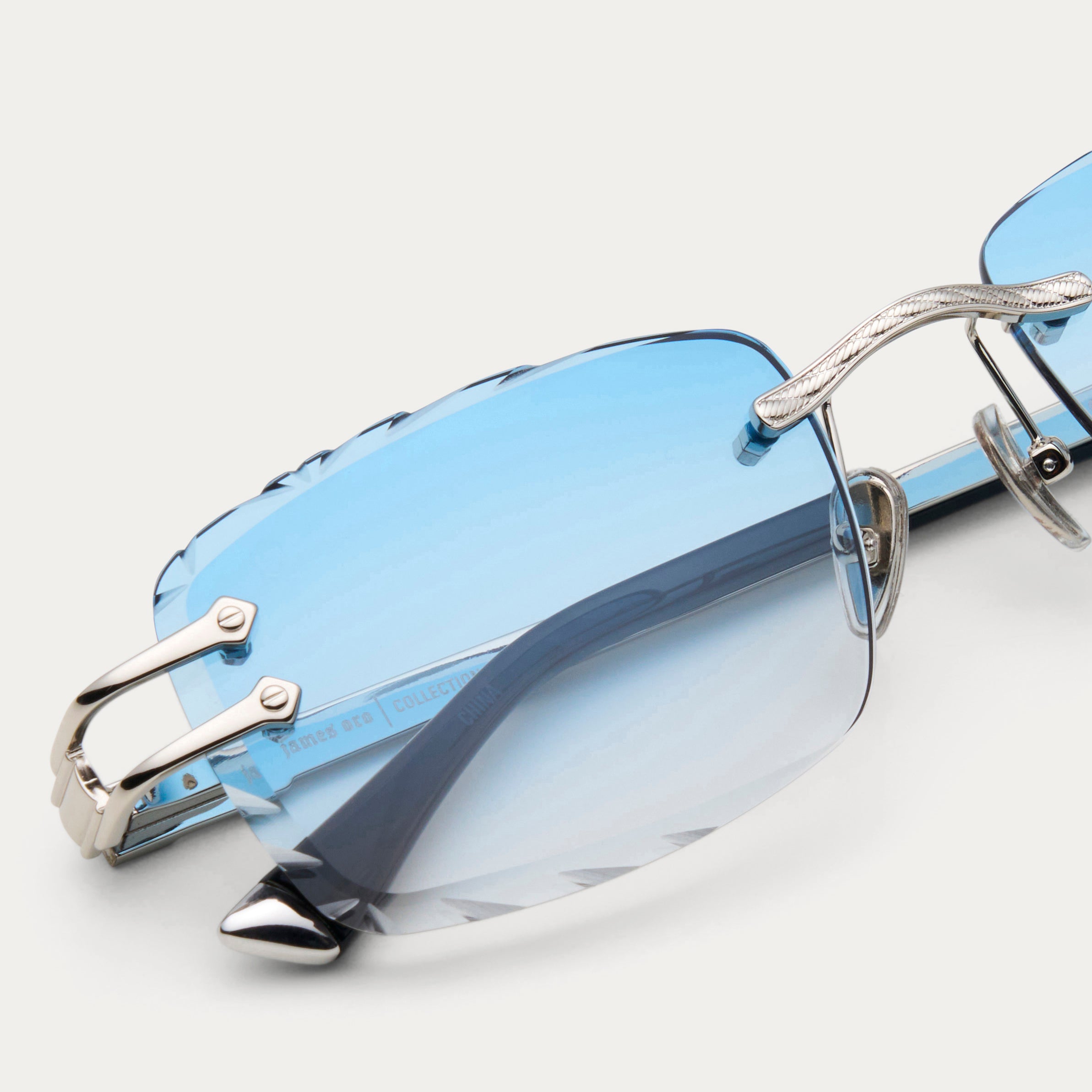 BLUE TINT SILVER SIGNATURE GEM CUT – JAMES ORO