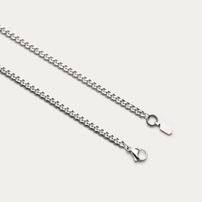 SILVER CUBAN LINK CHAIN 4mm