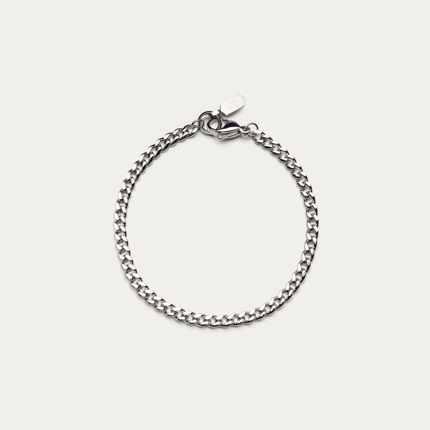 SILVER CUBAN LINK BRACELET 4mm