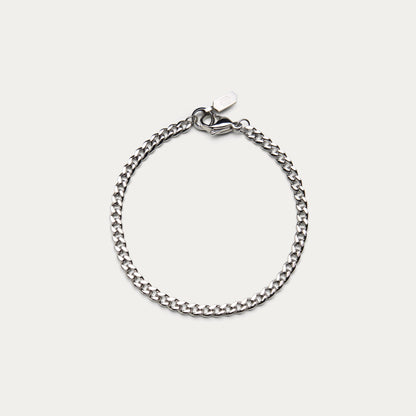 SILVER CUBAN LINK BRACELET 4mm