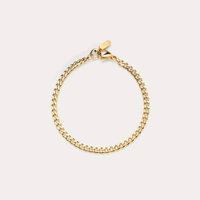 GOLD CUBAN LINK BRACELET 4mm