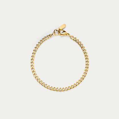 GOLD CUBAN LINK BRACELET 4mm