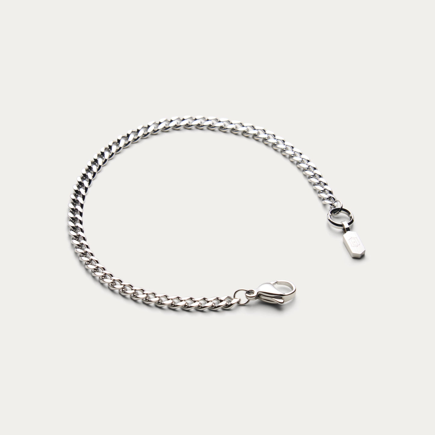 SILVER CUBAN LINK BRACELET 4mm