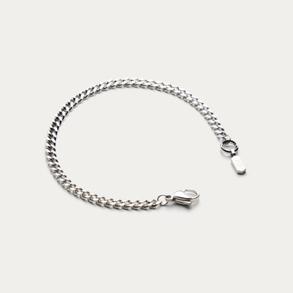 SILVER CUBAN LINK BRACELET 4mm