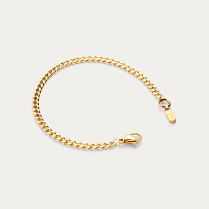 GOLD CUBAN LINK BRACELET 4mm