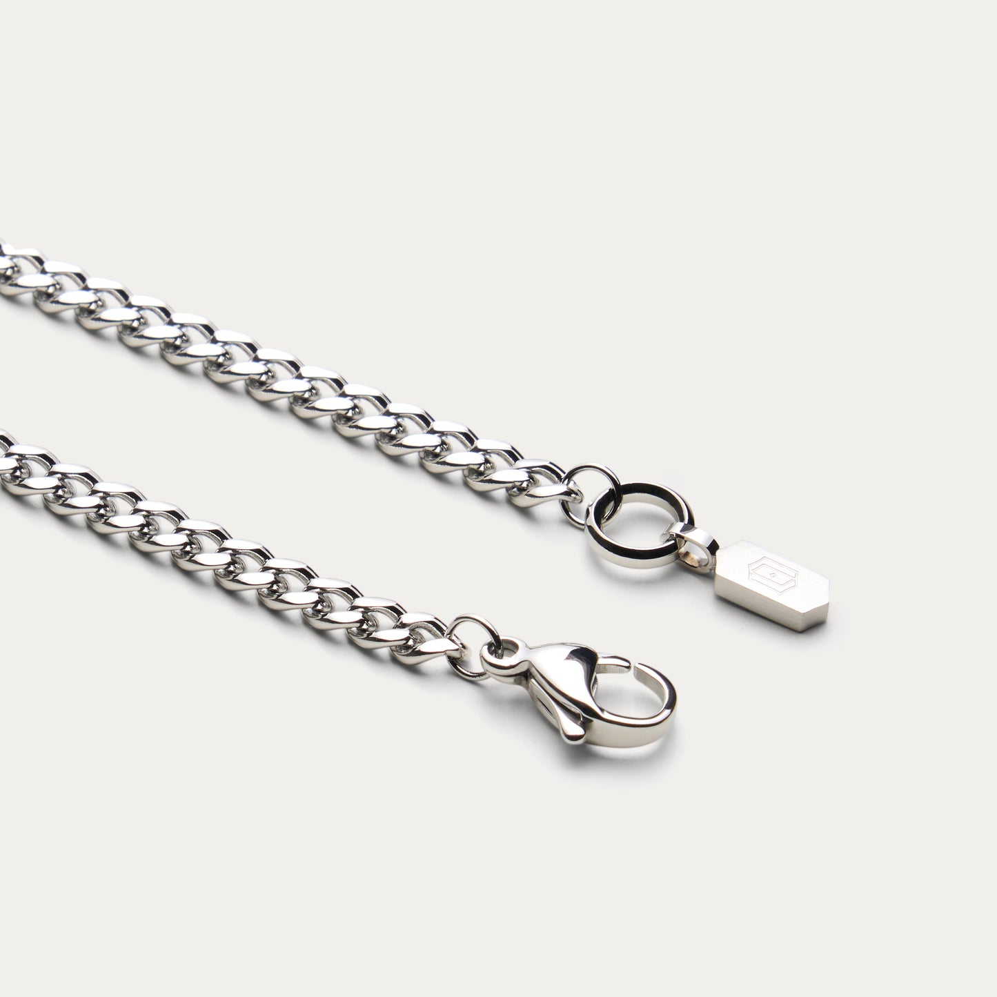 SILVER CUBAN LINK BRACELET 4mm