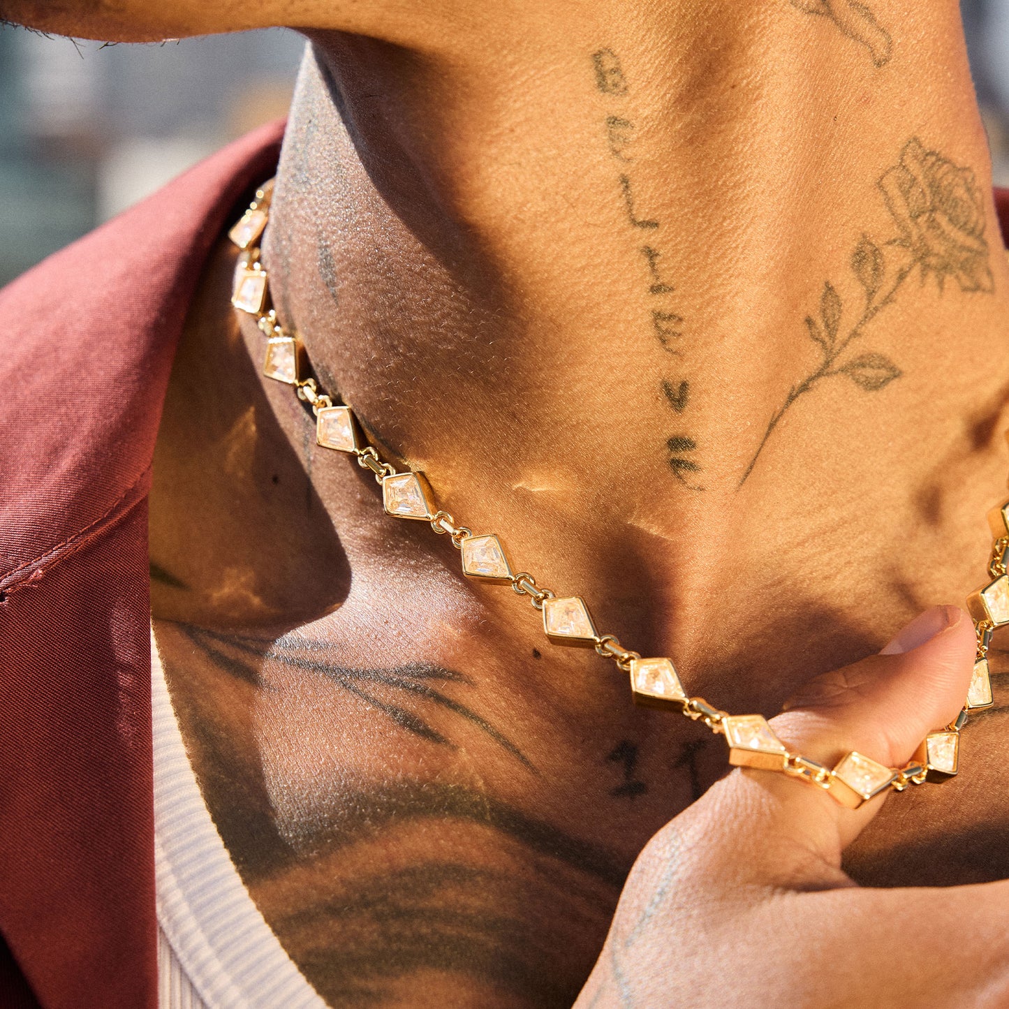 GOLD SHARD NECKLACE